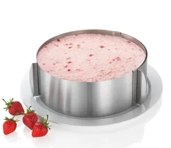 KUCHENPROFI Regulowana obręcz do ciast ⌀ 16-30 cm PATISSIER / stal nierdzewna / FreeForm