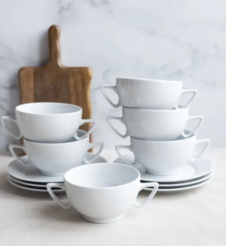 LUBIANA AMBASADOR Bulionówka 300 ml + spodek 16 cm | porcelana zmywarka