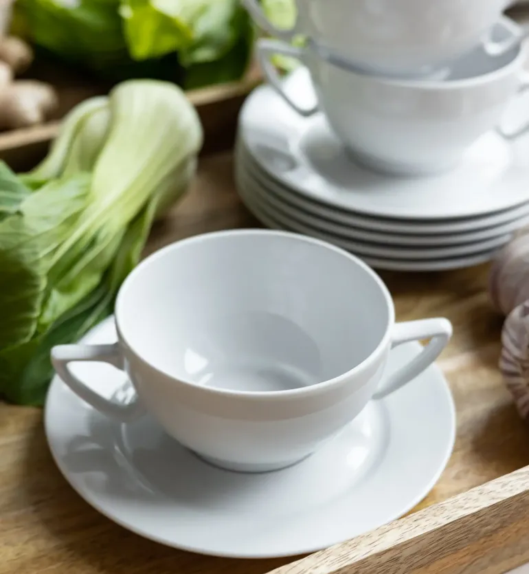 LUBIANA AMBASADOR Bulionówka 300 ml + spodek 16 cm | porcelana zmywarka