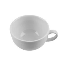 LUBIANA AMERYKA 0107 Filiżanka 350 ml ze spodkiem 16,5 cm - 12 sztuk / porcelana biała