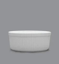 LUBIANA AMERYKA 6 x Czarka / salaterka z relifem ø 11,5 cm / porcelana
