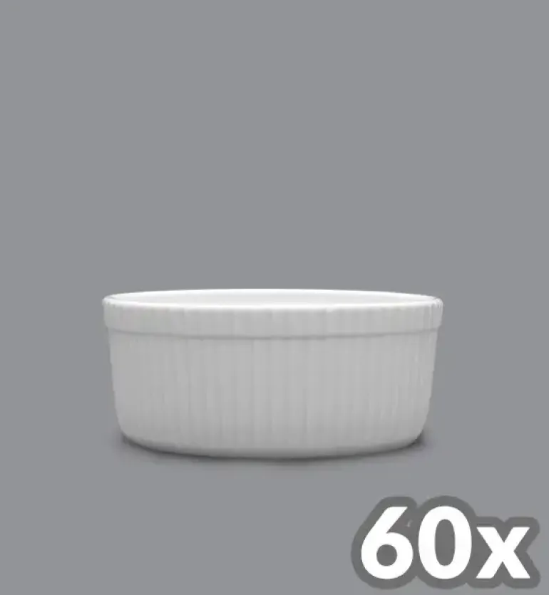 LUBIANA AMERYKA 60 x Czarka / salaterka z reliefem ø 9 cm / porcelana