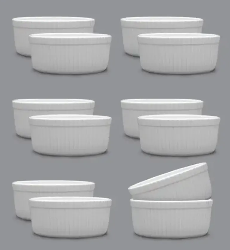 LUBIANA AMERYKA 12 x Czarka / salaterka z reliefem ø 9 cm