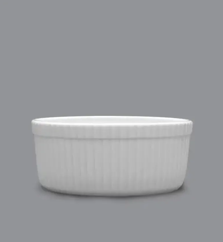LUBIANA AMERYKA 12 x Czarka / salaterka z relifem ø 11,5 cm / porcelana