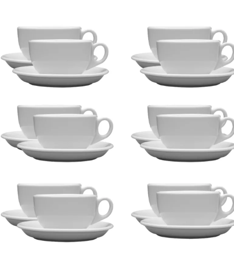 LUBIANA AMERYKA 0105 12x Filiżanka 200 ml ze spodkiem 14,5 cm / porcelana