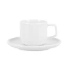 LUBIANA ANKARA Filiżanka 250 ml ze spodkiem 15 cm | biała porcelana luz