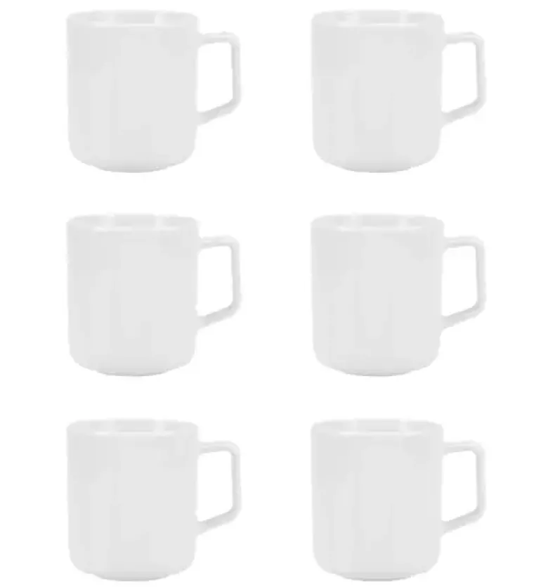 LUBIANA ANKARA Kubek 400 ml x 6 sztuk | biała porcelana luz