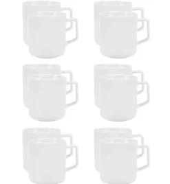 LUBIANA ANKARA Kubek 400 ml x 12 sztuk | biała porcelana luz
