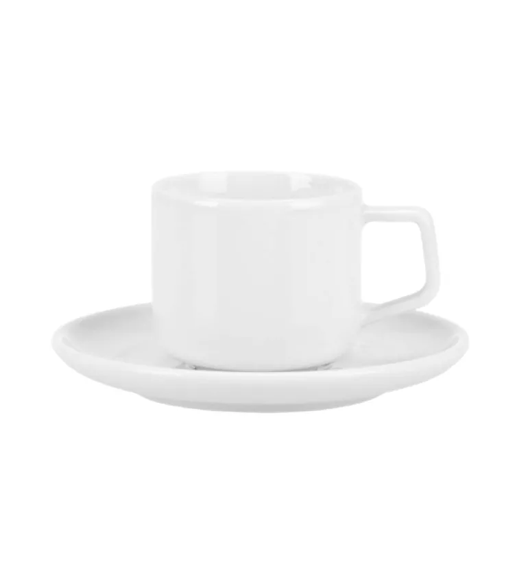 LUBIANA ANKARA | Serwis obiadowo - kawowy 84 el dla 12 osób | biała porcelana