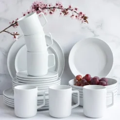 LUBIANA ANKARA | Serwis obiadowy 96 el dla 24 osób | biała porcelana