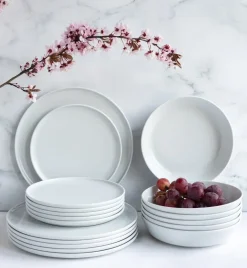 LUBIANA ANKARA | Serwis obiadowy 72 el dla 18 osób | biała porcelana