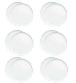 LUBIANA ANKARA | Talerz deserowy 20 cm x 12 sztuk | biała porcelana luz