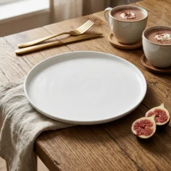 LUBIANA ANKARA | Talerz deserowy 20 cm x 12 sztuk | biała porcelana luz