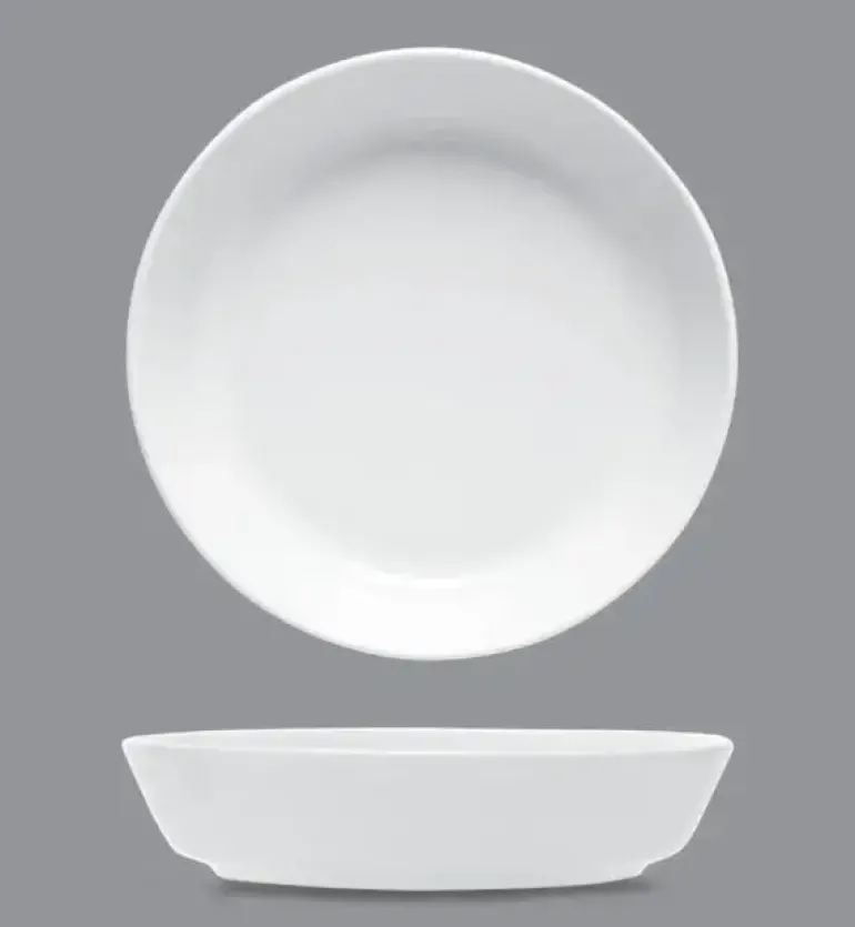 LUBIANA ANKARA | Talerz głęboki 20 cm x 12 sztuk | biała porcelana luz
