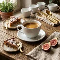 LUBIANA BISTRO / NANA 6x Filiżanka 400 ml + spodek 17 cm / porcelana