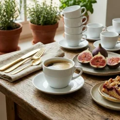 LUBIANA BISTRO / NANA 12x Filiżanka 200 ml + spodek 14,5 cm / porcelana