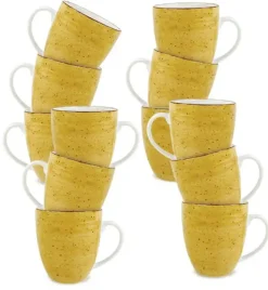 LUBIANA BOSS 6630J Kubek 380 ml / 12 os / 12 el / żółty / porcelana ręcznie malowana