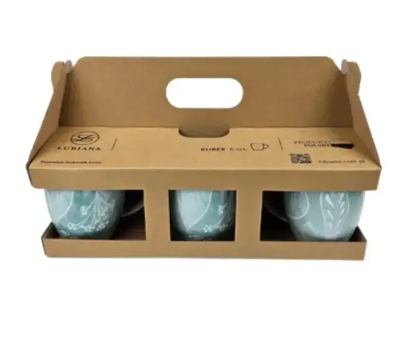LUBIANA BOSS KERAJET DIGITAL PRINTING | 9075 KJ LIŚCIE | 12x Kubek 380 ml | niebieski