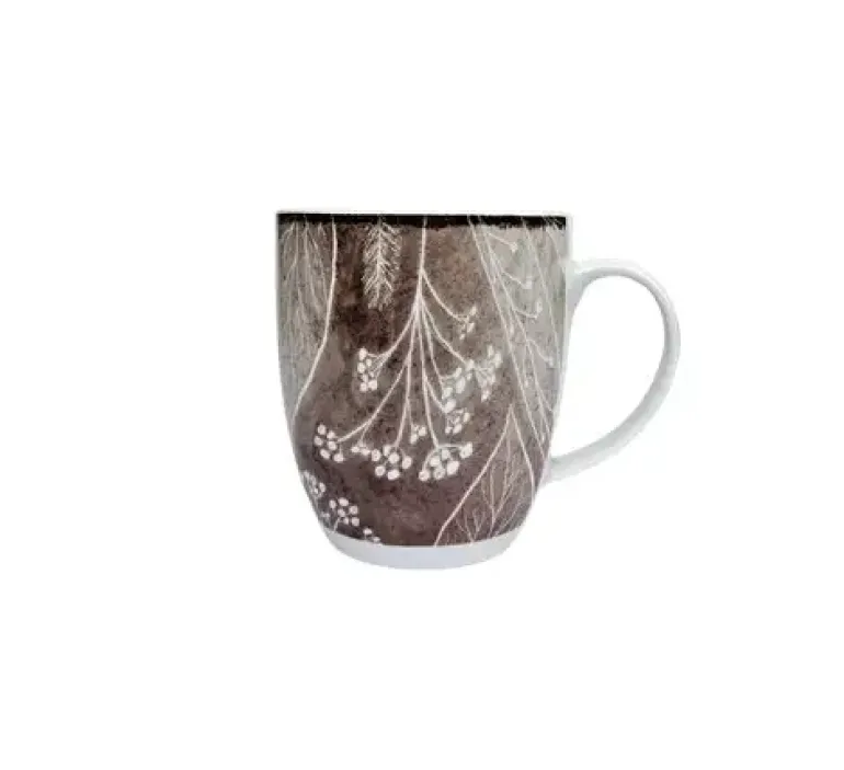 LUBIANA BOSS KERAJET DIGITAL PRINTING | 9075B KJ LIŚCIE | Kubek 380 ml | brązowy