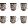 LUBIANA BOSS KERAJET DIGITAL PRINTING | 9075B KJ LIŚCIE | 6x Kubek 380 ml | brązowy
