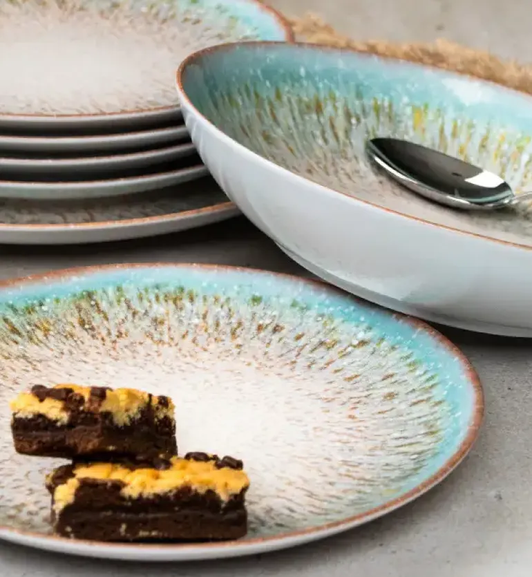 LUBIANA BOSS KERAJET | 097 KJ OXIDO TURQUES | 6x Talerz obiadowy 27 cm | 9017