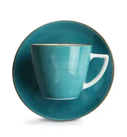 LUBIANA BOSS 6630L Komplet Filiżanka 350 ml + spodek / 12 os / 24 el / morski / porcelana ręcznie malowana