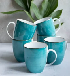 LUBIANA BOSS 6630L Kubek 380 ml / morski / porcelana ręcznie malowana