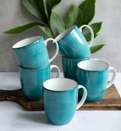 LUBIANA BOSS 6630L Kubek 380 ml 12 os / 12 el / morski / porcelana ręcznie malowana
