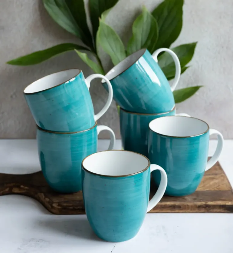LUBIANA BOSS 6630L Kubek 380 ml 12 os / 12 el / morski / porcelana ręcznie malowana