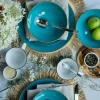 LUBIANA BOSS 6630L Serwis obiadowo - kawowy 60 el / 12 osób / morski / porcelana ręcznie malowana