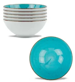 LUBIANA BOSS 6630L 6x Salaterka 21 cm / morska / porcelana ręcznie malowana