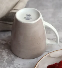 LUBIANA BOSS 6630T Komplet Filiżanka 200 ml + spodek / 6 os / 12 el / brązowa / porcelana ręcznie malowana
