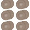 LUBIANA BOSS 6630T Komplet Talerze obiadowe 27 cm / 12 os / 12 el / brązowy / porcelana ręcznie malowana