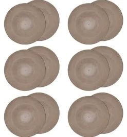 LUBIANA BOSS 6630T Komplet Talerze obiadowe 27 cm / 12 os / 12 el / brązowy / porcelana ręcznie malowana