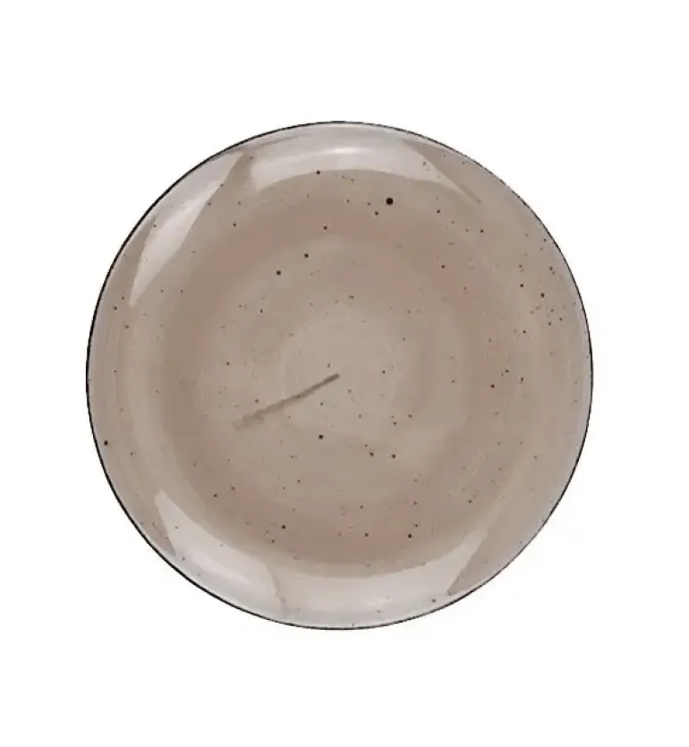 LUBIANA BOSS 6630T Komplet Talerze deserowe 20,5 cm / 12 os / 12 el / brązowy / porcelana ręcznie malowana