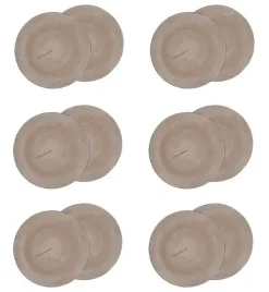 LUBIANA BOSS 6630T Komplet Talerze deserowe 20,5 cm / 12 os / 12 el / brązowy / porcelana ręcznie malowana