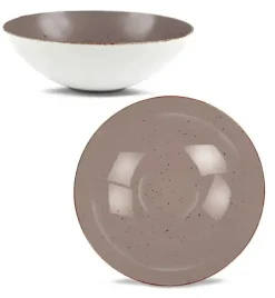 LUBIANA BOSS 6630T Salaterka 21 cm / brązowa / porcelana ręcznie malowana