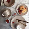 LUBIANA BOSS 6630T Serwis obiadowo - kawowy 90 el / 18 osób / brązowy / porcelana ręcznie malowana
