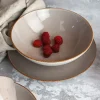 LUBIANA BOSS 6630T Serwis obiadowo - kawowy 36 el / 6 osób / brązowy / porcelana ręcznie malowana
