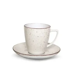 LUBIANA BOSS 6630U Filiżanka 200 ml + spodek / budyniowy / porcelana ręcznie malowana