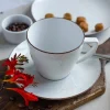 LUBIANA BOSS 6630U Komplet Filiżanka 200 ml + spodek / 12 os / 24 el / budyniowy / porcelana ręcznie malowana