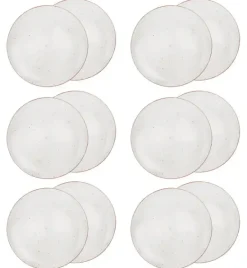 LUBIANA BOSS 6630U Komplet Talerze obiadowe 27 cm / 12 os / 12 el / budyniowy / porcelana ręcznie malowana