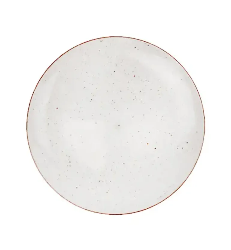 LUBIANA BOSS 6630U Komplet Talerze deserowe 20,5 cm / 12 os / 12 el / budyniowy / porcelana ręcznie malowana