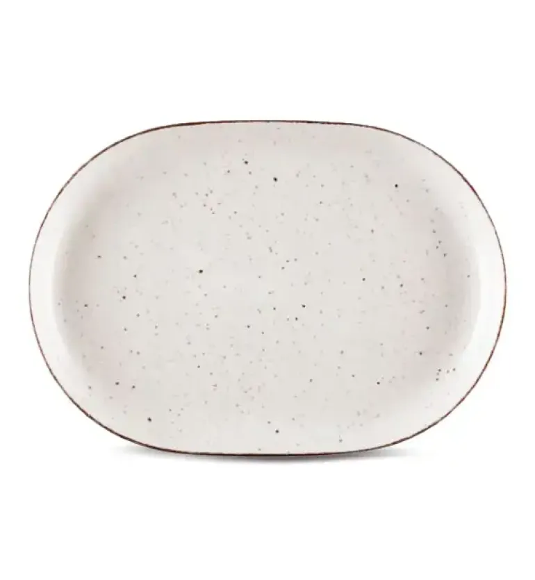 LUBIANA BOSS 6630U Półmis 33 cm / budyniowy / porcelana ręcznie malowana