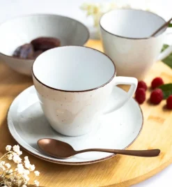 LUBIANA BOSS 6630U Serwis obiadowo - kawowy 30 el / 6 osób / budyniowy / porcelana ręcznie malowana