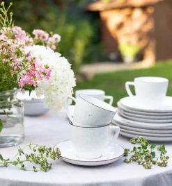 LUBIANA BOSS 6630U Serwis obiadowo - kawowy 120 el / 24 osoby / budyniowy / porcelana ręcznie malowana