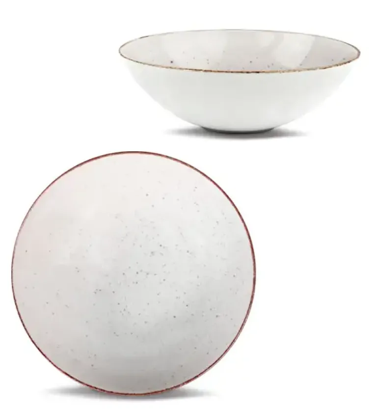 LUBIANA BOSS 6630U Talerz głęboki / salaterka 18 cm / budyniowy / porcelana ręcznie malowana