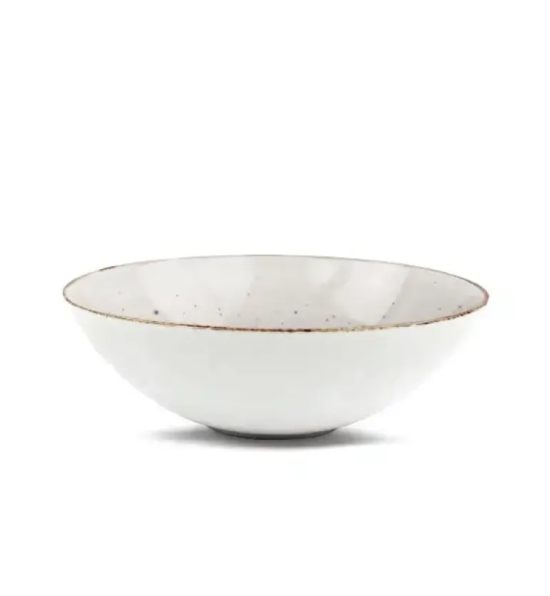 LUBIANA BOSS 6630U Talerz głęboki / salaterka 18 cm / budyniowy / porcelana ręcznie malowana