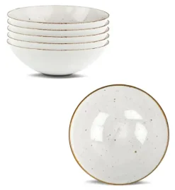 LUBIANA BOSS 6630U 6 x Salaterka 15 cm / budyniowy / porcelana ręcznie malowana