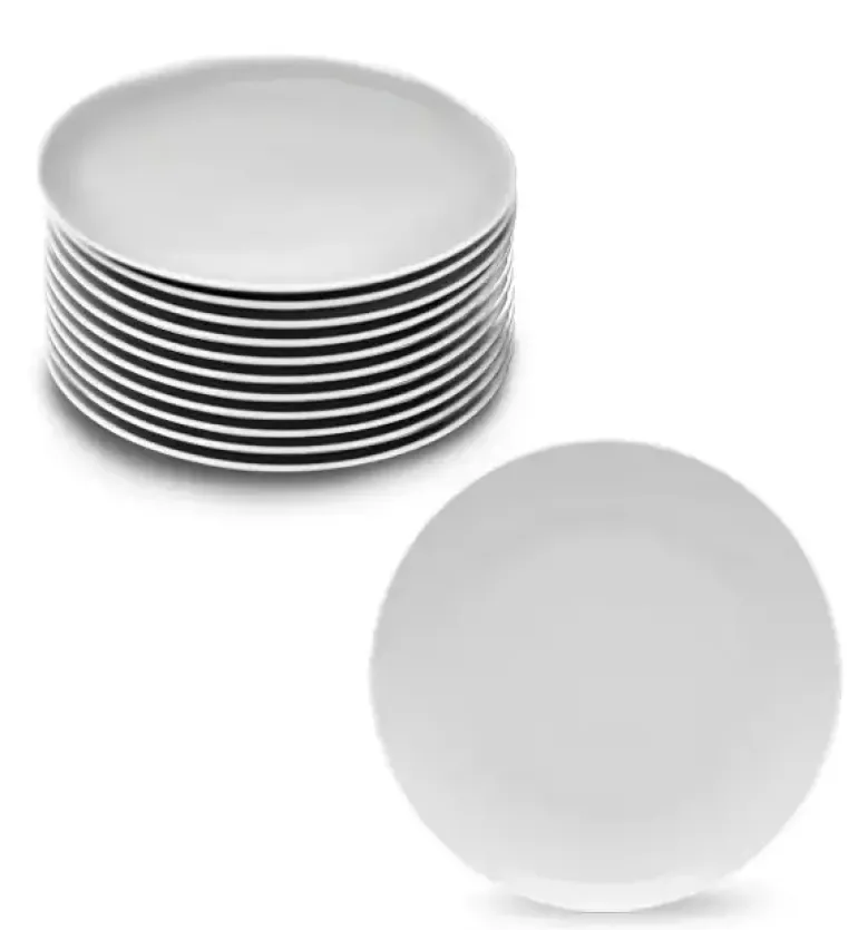 LUBIANA BOSS 12x Talerz do ciasta 16,5 cm | biała porcelana